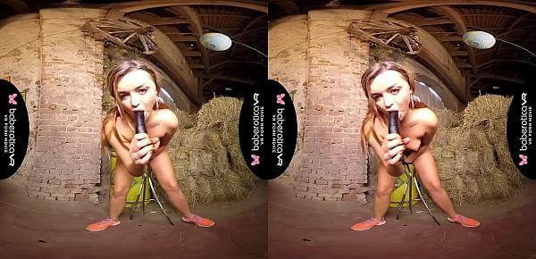  Solo girl, Daphne Klyde is moaning while cumming, in VR